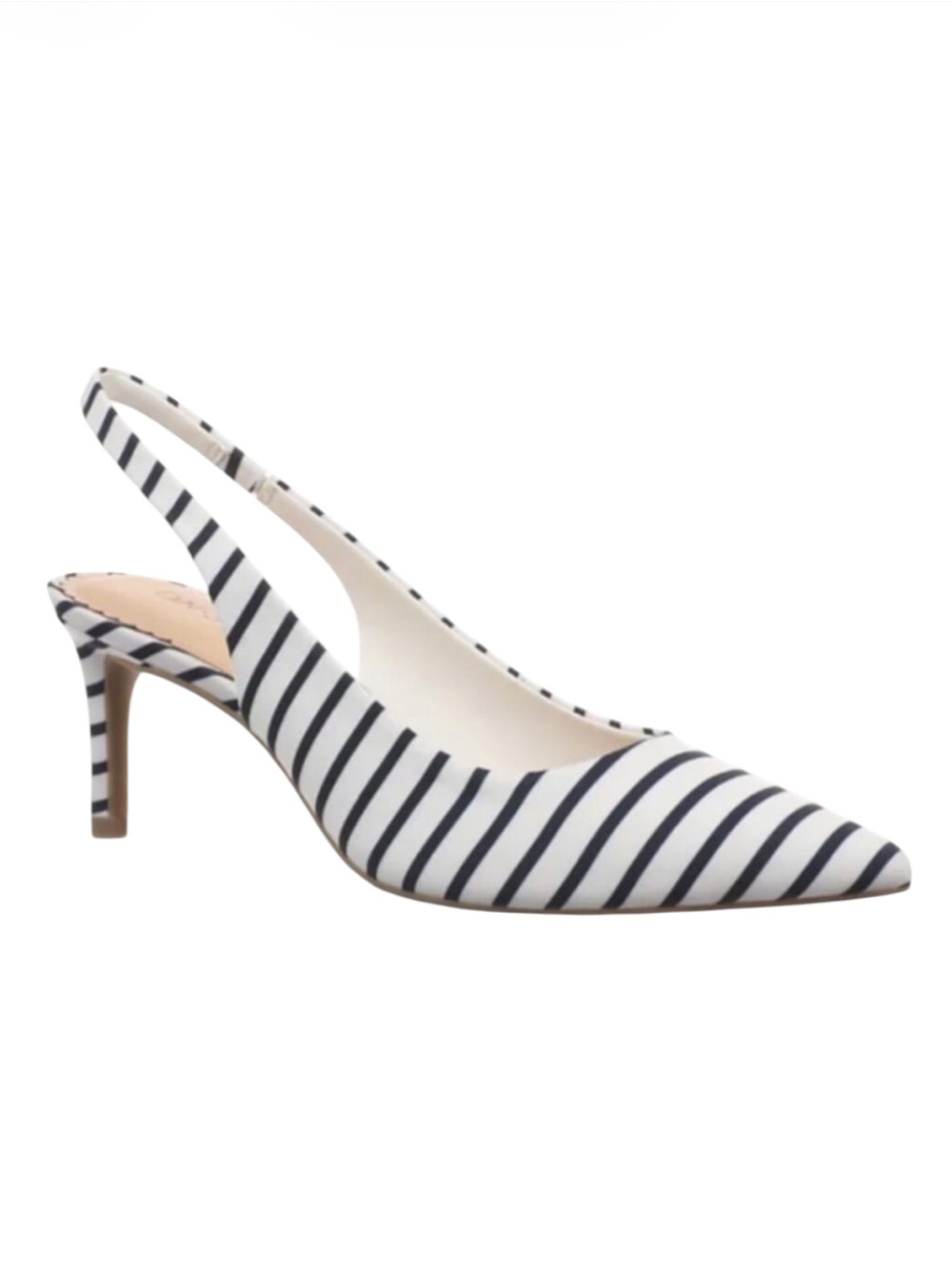 On 34th Monikaa Nautical Stripe Slingback Pump Heel NEW 11